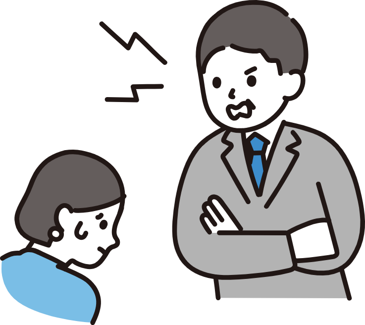 男性が怒っているイラスト｜埼玉の社労士は福田社会保険労務士事務所